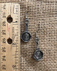 3-D Granny's Skillet Earbobs