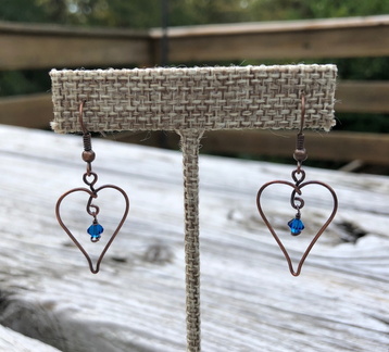 Copper Capri Blue Heart