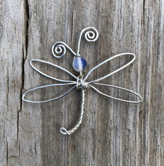 Silver Opalite Dragonfly Necklace