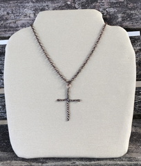 Copper Twist Cross Necklace