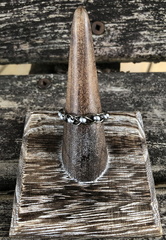 Grey and Silver Adjustable Braided Ring