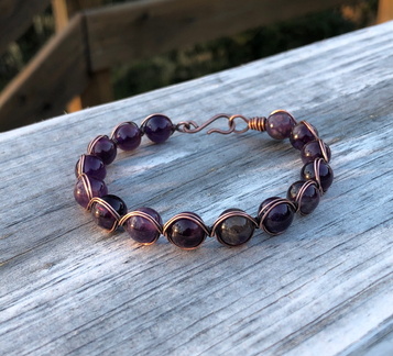 Amethyst Egyptian Braid Bracelet