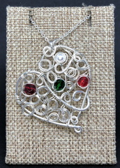 Custom Mom Chaos Heart Necklace