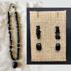 Custom onyx earrings to match customer's necklace