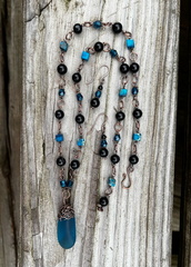 "Kai" Aqua Jasper Necklace & Earring Set