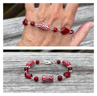 Red and Silver Bracelet